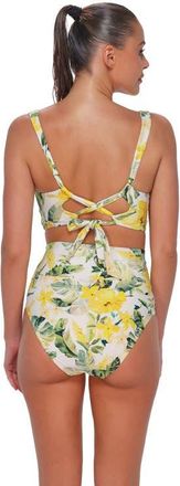 Sunsets Hannah High Waist Bikini Swim Bottoms in Isla Soleil Crepe at Nordstrom, Size X-Large