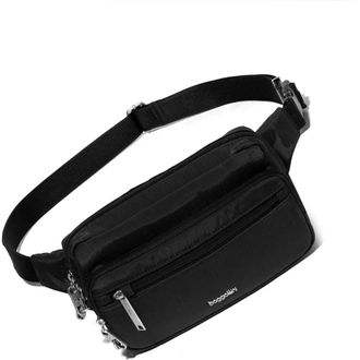 Baggallini Securtex Anti-Theft Belt Bag Sling in Black at Nordstrom