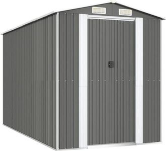 vidaXL Vidaxl - Cobertizo De Jard&iacute;n Acero Galvanizado Gris Claro 192x357x223 Cm