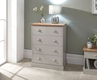 GFW Kendal 2 + 3 Drawer Chest in Grey