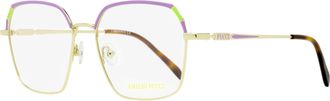 Pucci Womens Slim Square Eyeglasses EP5210 032 Gold/Havana 54mm