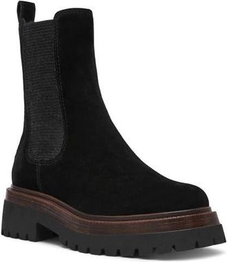 Steve Madden Blitzen Platform Chelsea Boot in Black Suede at Nordstrom, Size 7.5