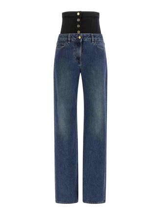 Elisabetta Franchi Bustier Insert Jeans