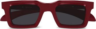Alexander McQueen Eyewear Occhiali da sole rettangolari - Rosso