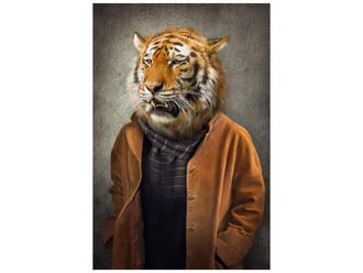 Schubiger M&ouml;bel Digitaldruck auf Glas Tiger im Mantel