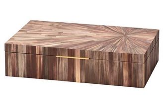 Jamie Young Co. Palm Marquetry Decorative Box in Brown at Nordstrom