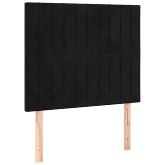 vidaXL Cabeceros 2 Unidades De Terciopelo Negro 90x5x78/88 Cm Vidaxl