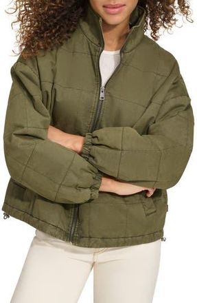 Levi's Box Quilted Water Resistant Cotton Jacket in Olive at Nordstrom Rack, Size Medium
