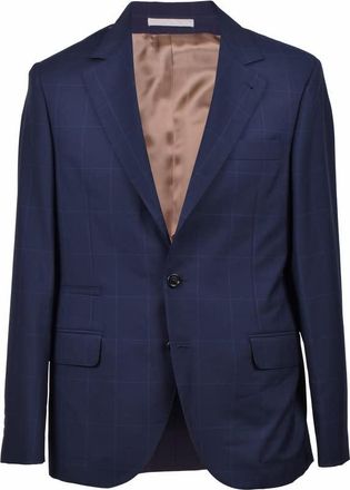 Brunello Cucinelli Navy Virgin Wool Three-Button Suit, Brand Size 44 (US Size 34)