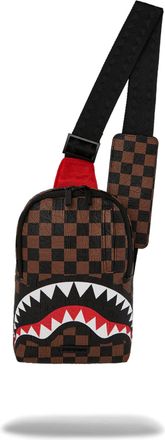 Sprayground Unisex The Private Jet Shark Club Backpack Sling - Black/Brown - One Size