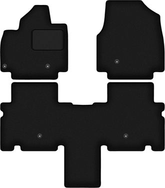 OEM Alfombrillas De Terciopelo Negro Para Coche: Kia Ev9 Crossover (2023-)