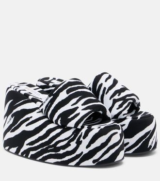 The Attico Mochi zebra-print platform slides