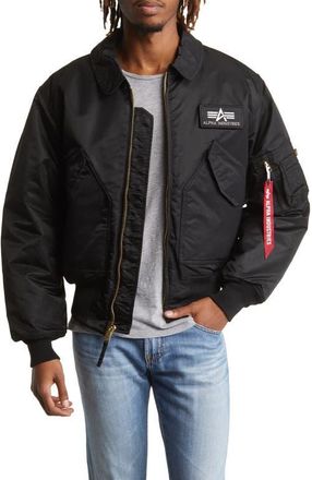Alpha Industries CWU 45/P Bomber Jacket in Black at Nordstrom, Size Xx-Large