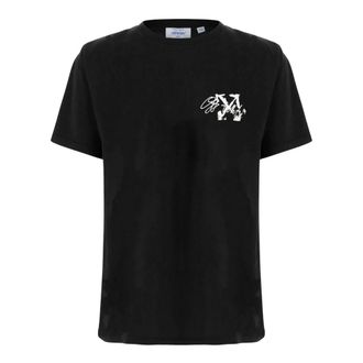 Off-white Tops, Heren, Zwart, L, Katoen, Stroke 2 Arrow Skate Logo-Geborduurd T-shirt
