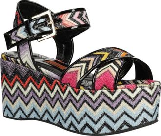 Missoni Julia Wedge - Dames - Schoenen - Veelkleurig - Maat: 41 EU Leer
