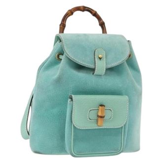 Gucci Pre-owned Backpacks, female, Blue, Size: ONE SIZE Pre-owned Vintage Backpack