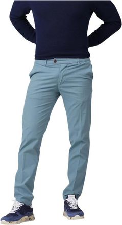 Re-hash Chino met omgeslagen zoom - Heren - Chinos - Blauw - W38 - Broeken