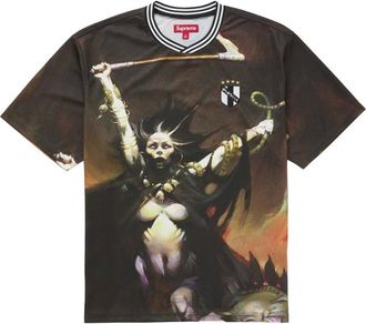 SUPREME Tops, Heren, Veelkleurig, L, Frank Frazetta Voetbalshirt