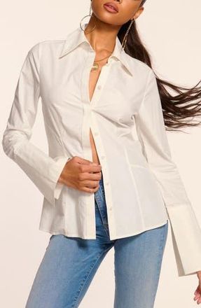 Ramy Brook Jay Poplin Shirt in White at Nordstrom Rack, Size X-Small