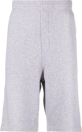 Maison Kitsun&eacute; logo-patch track shorts - men - Cotton - S - Grey