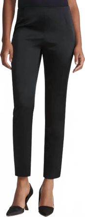 Lafayette 148 New York Sateen Stanton Pant In Black