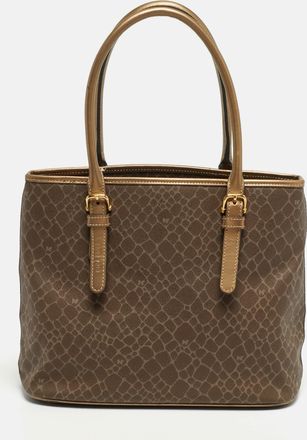 Nina Ricci Printed Brown/bronze Leather Tote