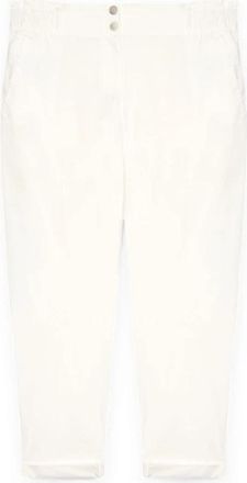 Fiorella Rubino Katoenen en stretch lyocell broek - Dames - Skinny broeken - Wit - XS - Katoen - Broeken
