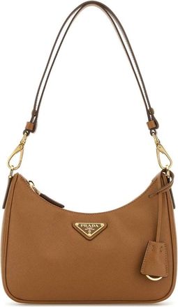 Prada Caramel Leather Mini Prada Re-Edition Shoulder Bag