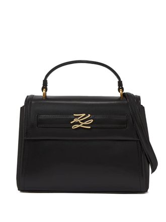 Karl Lagerfeld small K/Autograph satchel bag - women - Leather - One Size - Black