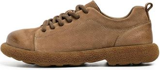 Generic ZBDZSW Spring Mens Fashion Breathable Non-Slip and Deodorant Comfortable Casual Leather Shoes Yellow