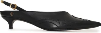Anine Bing Rae 38mm leather slingback pumps - women - Calf Leather/Calf Leather/Calf Leather - 36 - Black