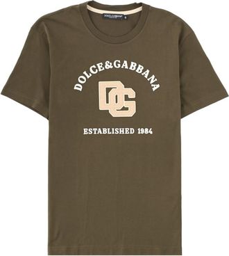 Dolce & Gabbana Brown Crew Neck T-Shirt