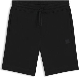 BOSS Cotton-terry regular-fit shorts with logo badge