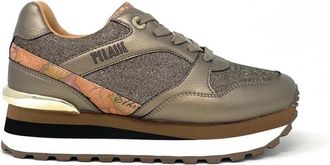 Alviero Martini 1A Classe Bronze Geo Inzet Platform Sneakers 2014 - Dames - Sneakers - Bruin - 36 EU - Schoenen