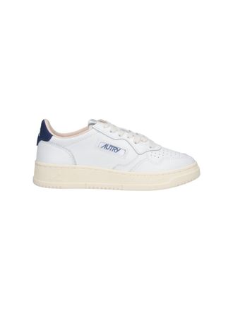 Autry Low-Top Sneakers with Perforated Detailing and Navy Accents