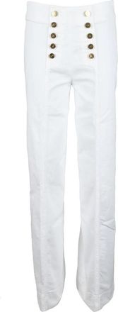 Seafarer Klassieke Denim Jeans - Dames - Straight fit broeken - Wit - S - Denim - Broeken