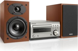 Denon Micro Cha&icirc;ne Denon D M41 Dab Bluetooth Argent Et Bois