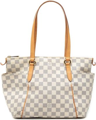 Louis Vuitton White Pvc Leather Handbag Tote Bag (Pre-Owned)