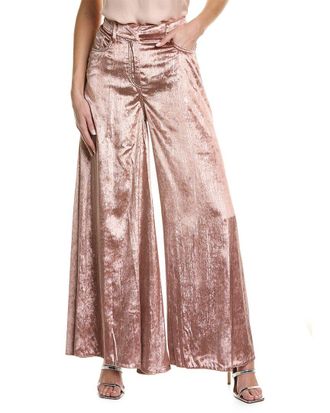 Brunello Cucinelli Extreme Wide Leg Tinsel Pant