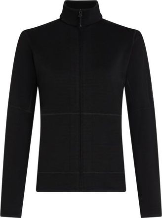 Icebreaker Merino 400 Realfleece Descender L/S Zip Merinojacke f&uuml;r Damen | schwarz