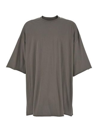 Rick Owens Tommy T Grey Oversized T-Shirt In Cotton Man