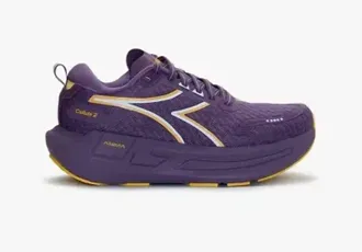 Diadora Womens Cellula 2 Running Shoe In Grape Jam /daffodil