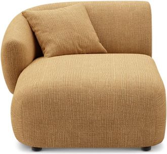 Castlery Auburn Left Chaise Customized, (Washed Chenille) Caramel, Machine Washable, Modular Sofa for Living Room, Brown, Castlery