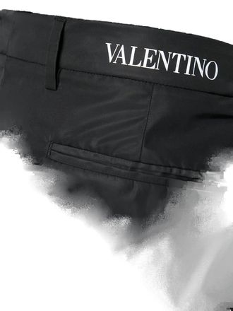 Valentino Straight-Leg Nylon Trousers - Black