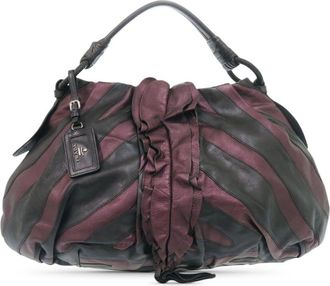 Prada Pre-owned Prada Nappa Mordore Ruffle Hobo Ladies 8Z5MDSANH6DOM0EX