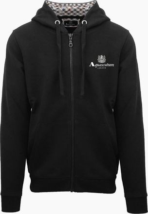 Aquascutum Mens Zp + Hoody S - Black - Size: 2X large
