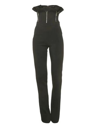 DAVID KOMA zipper jumpsuit - women - Acetate/Viscose/Elastane - S - Black