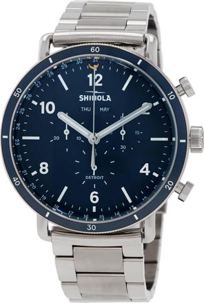 Shinola The Canfield Sport Chronograph Quartz Blue Dial Mens Watch S0120089890
