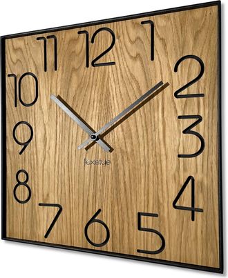 OEM Reloj De Pared De Madera Cuadrado De 40 Cm