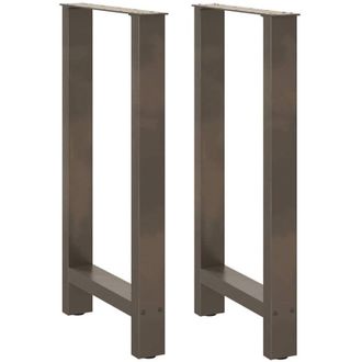 vidaXL Patas Para Mesa De Bar De Acero Natural (2 Unidades, 50 X 90-91 Cm) Vidaxl